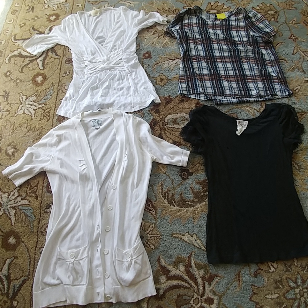 4 Anthropologie tops size L